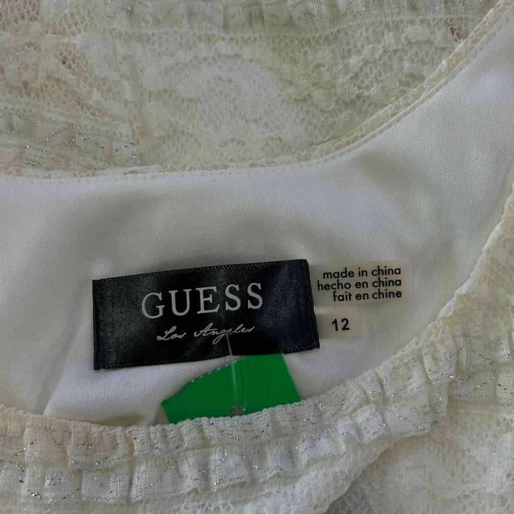 Guess Size 12 White Lace Preloved Dress