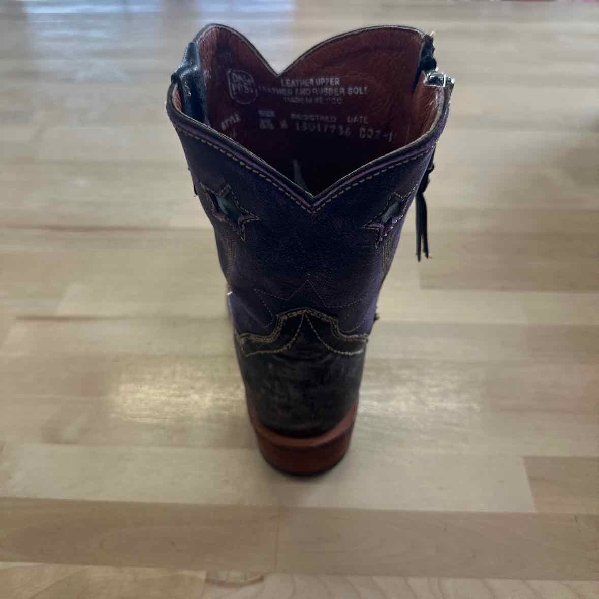 Dan Post Shoe Size 8.5 Purple/Brown Leather Boots