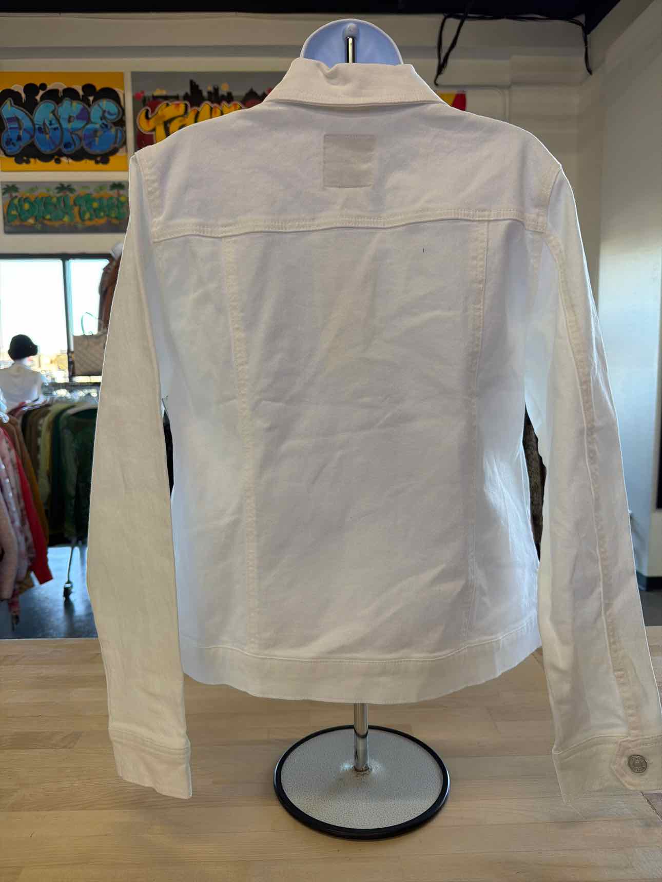 Gloria Vanderbilt Size L White Denim New Jean Jacket