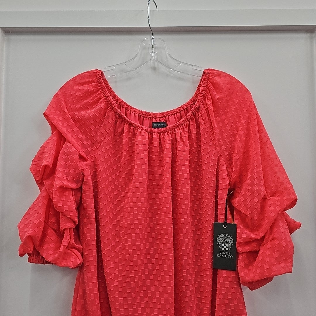 Vince Camuto Size S Orange New Blouse SS