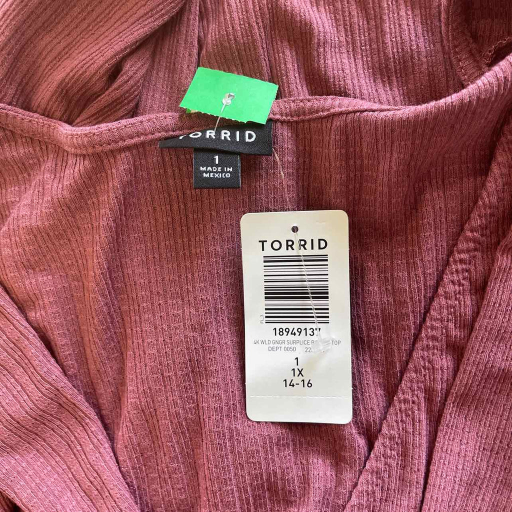 Torrid Size 1X Red New Blouse LS