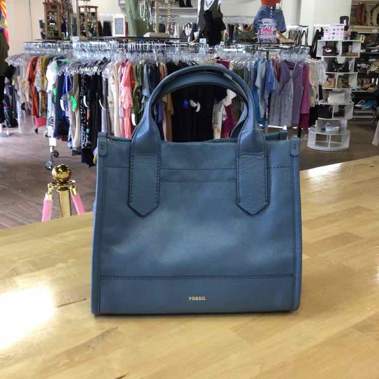 Fossil Blue Leather Totes