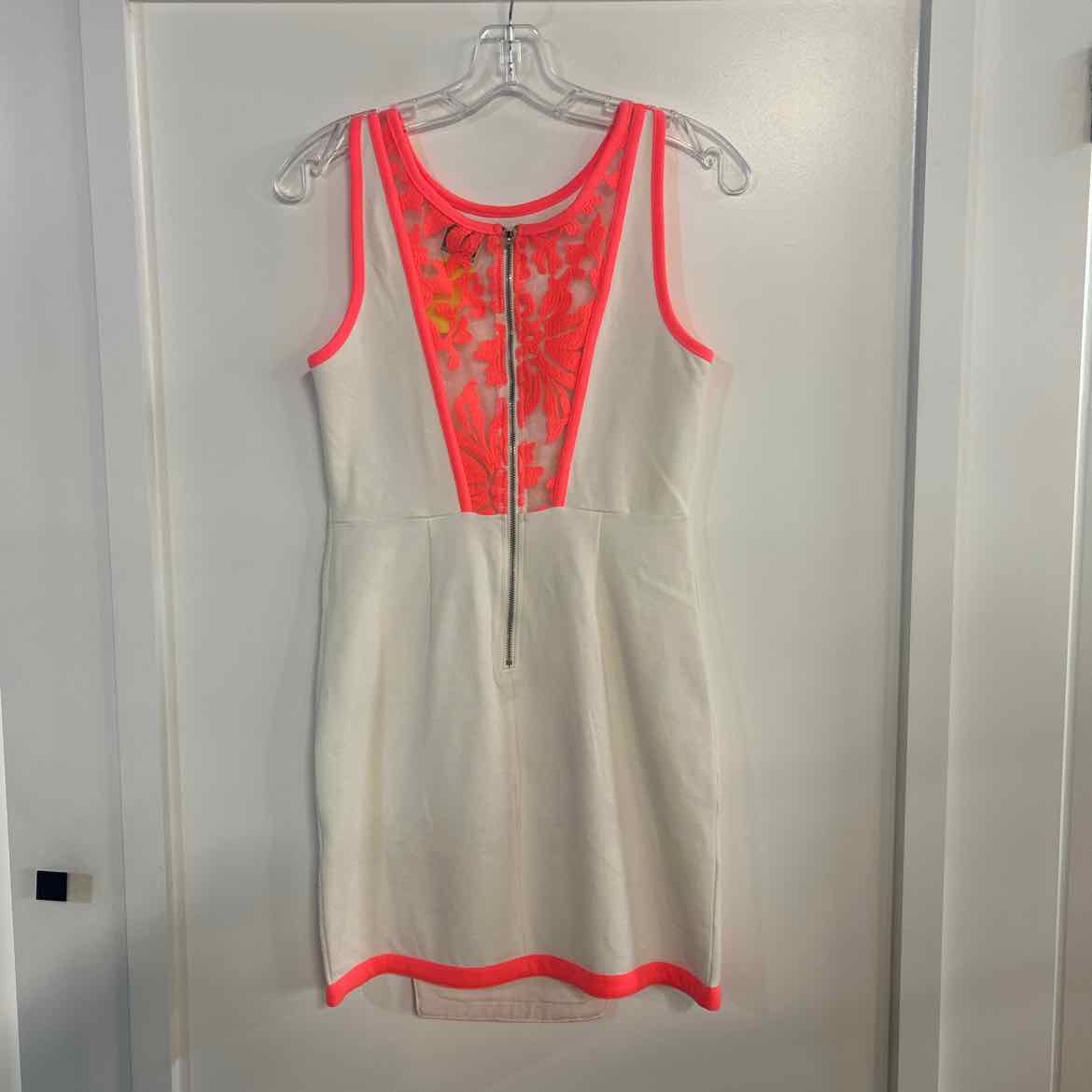 Angel Biba Size 8 White Peach Preloved Dress