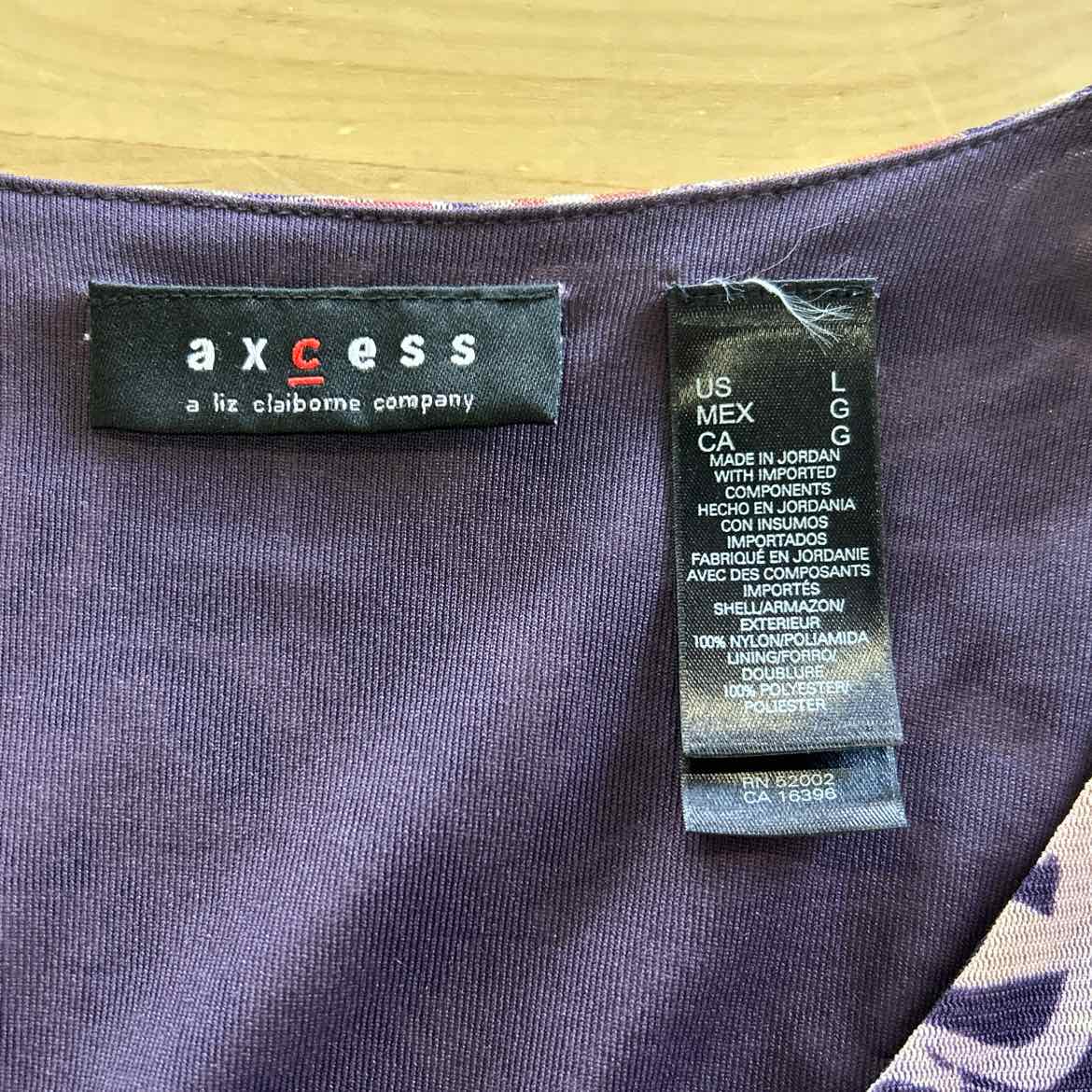 Axcess Size L Purple Preloved Blouse SS