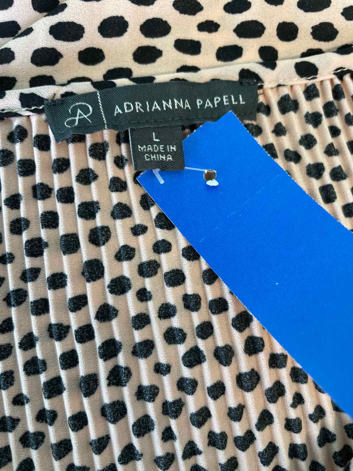 Adrianna Papell Size L Black & Pink Shirt