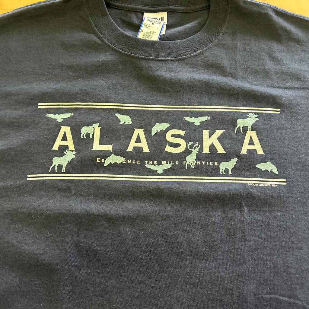 anvil Size XL Navy Preloved MENS T-shirt