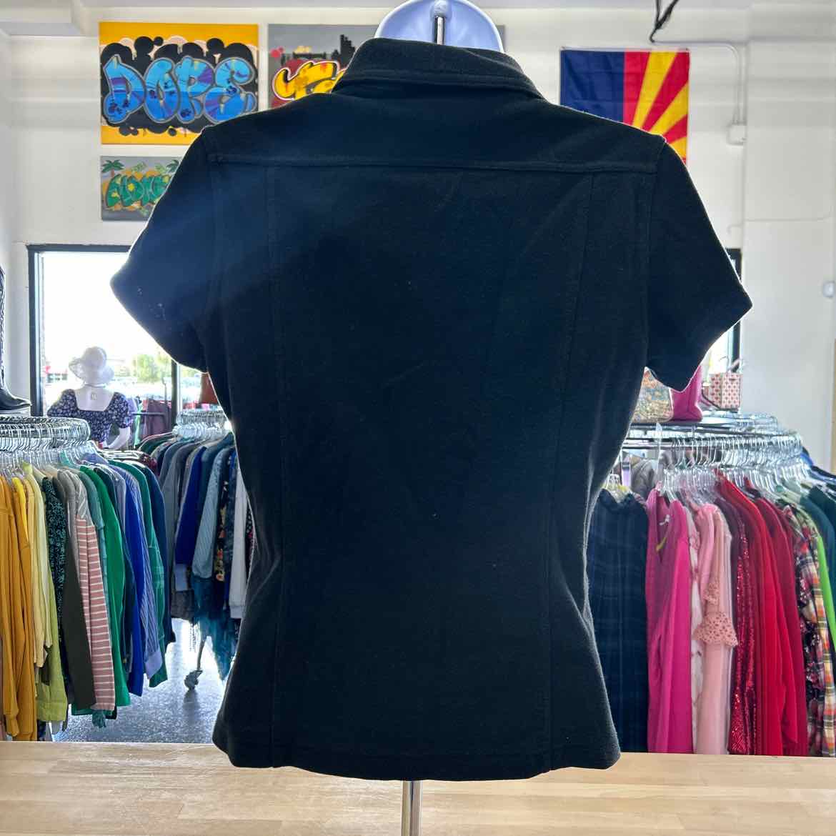 New York & Co. Size S Black Used Button Down Shirt