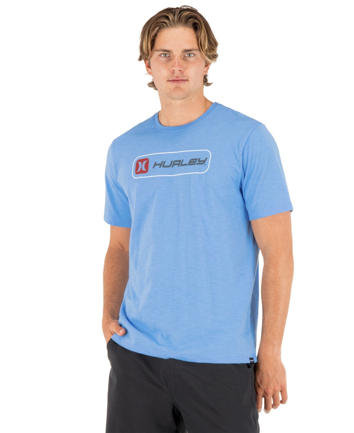 Hurley Men's M Regular-Fit Short-Sleeve T-Shirt - Skyline