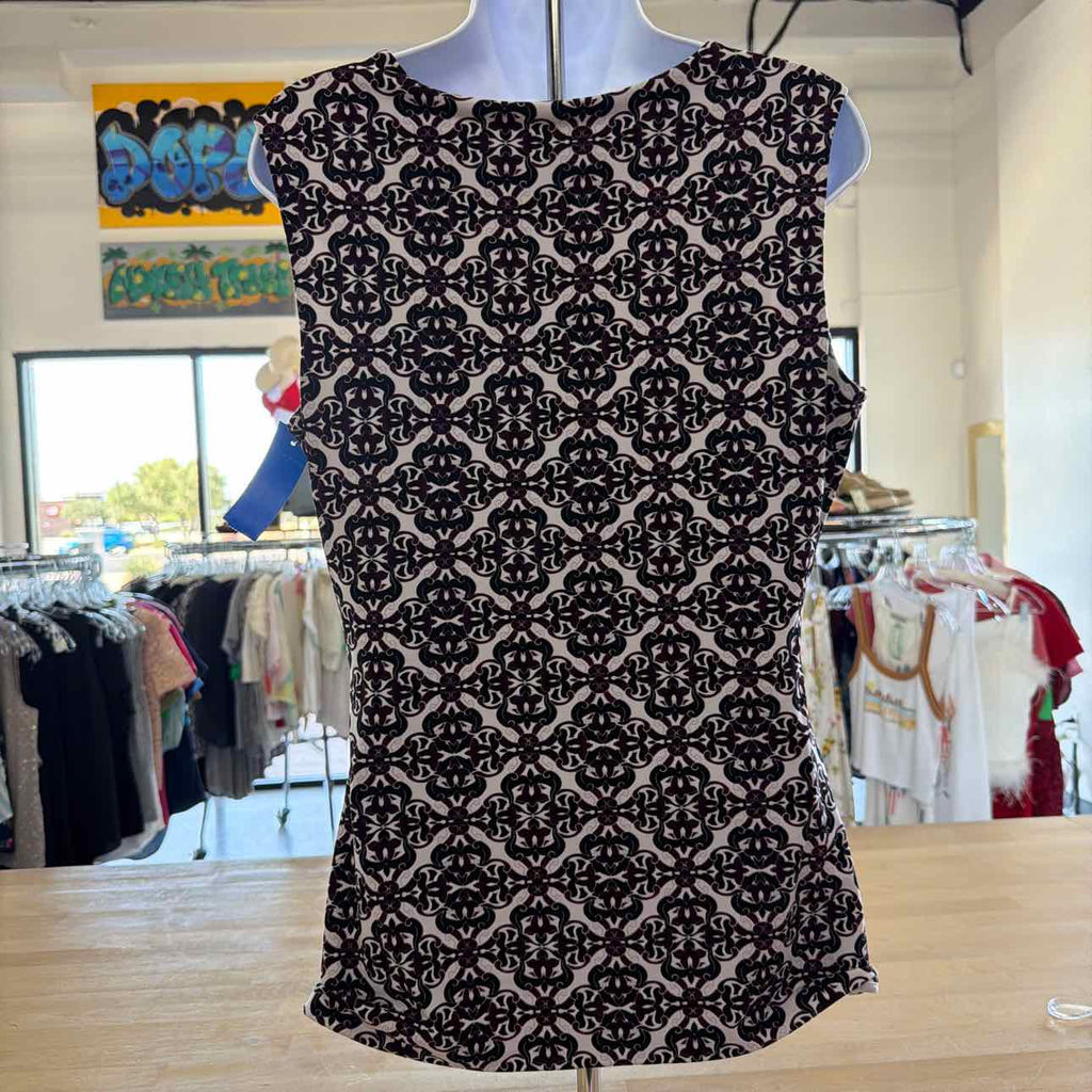 White House Black Market Size M Black Purple Preloved Sleeveless