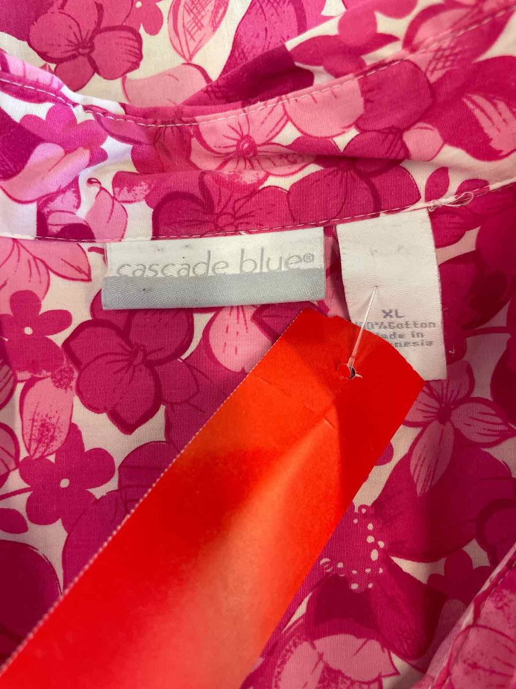 Cascade Blue Size XL Pink Button Down Shirt