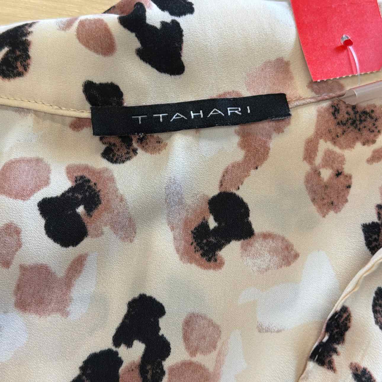 Tahari Size M Tan Used Blouse