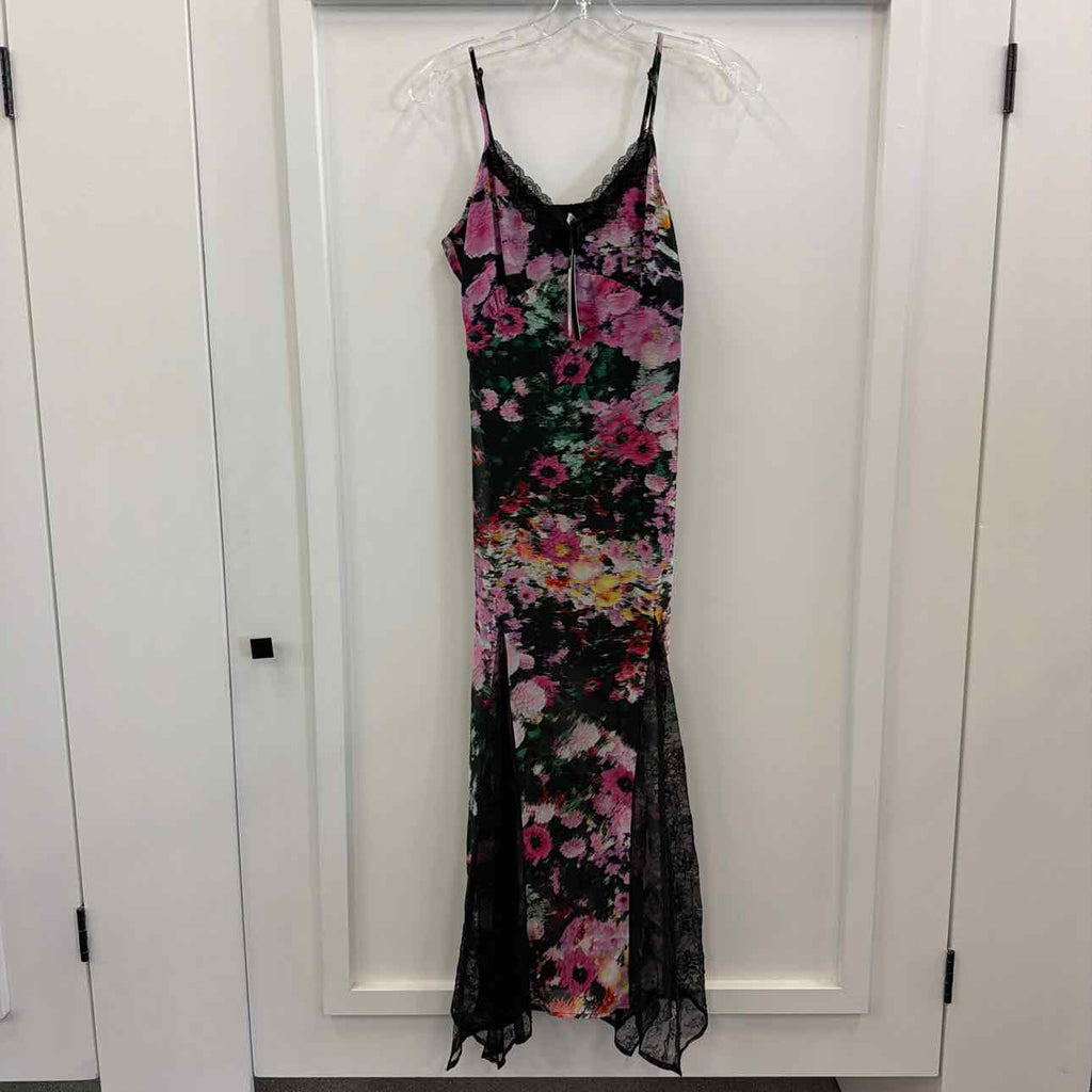 Steve Madden Women's Delia Printed Lace-Trim Maxi Dress - Black Multi