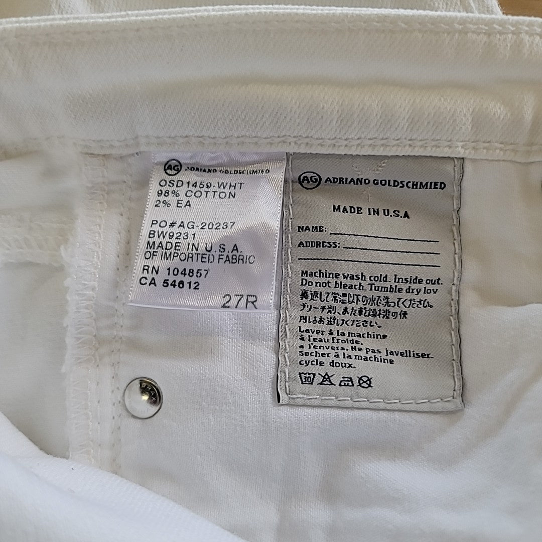 Adriano Goldschmied Size 27 White Jeans