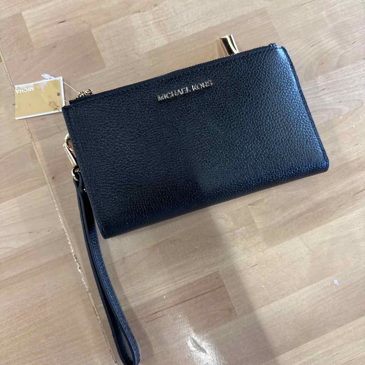 Michael Kors Black Wristlet Leather Wristlet NWT