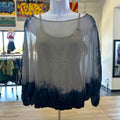 Red Haute Size OS Blue Gray Preloved Blouse SS