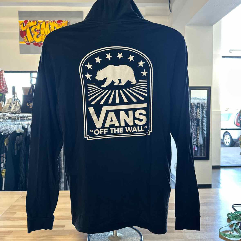 Van Size M Navy MENS Long Sleeve Shirt
