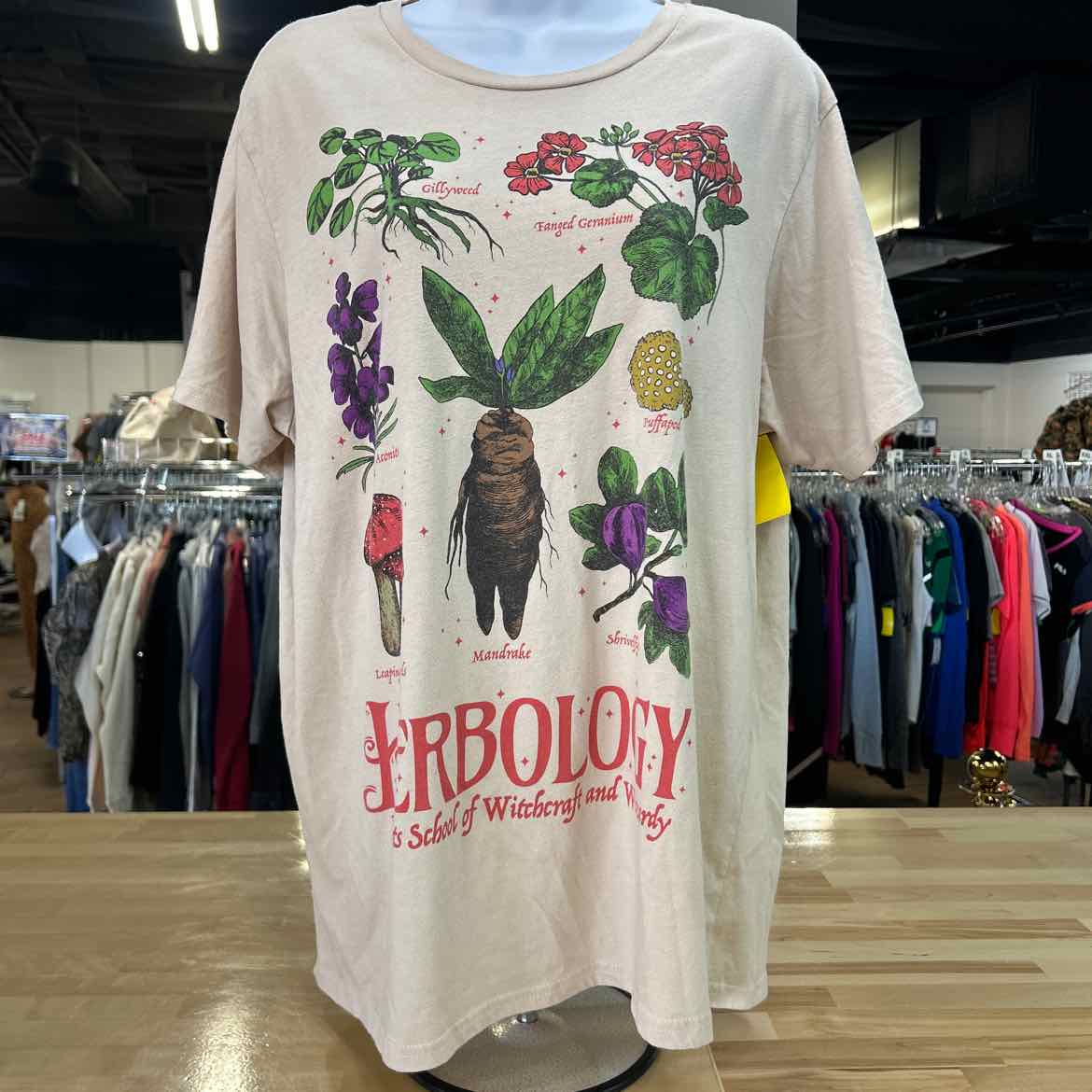 Harry Potter Size L Tan Preloved T-Shirt SS