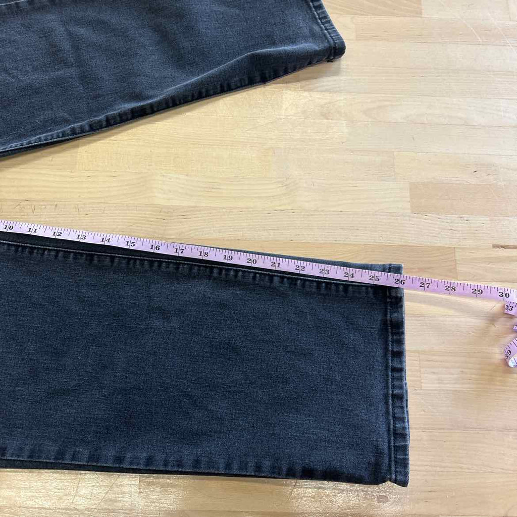 J Vim Size 28 Black & Green prints Denim Preloved Jeans