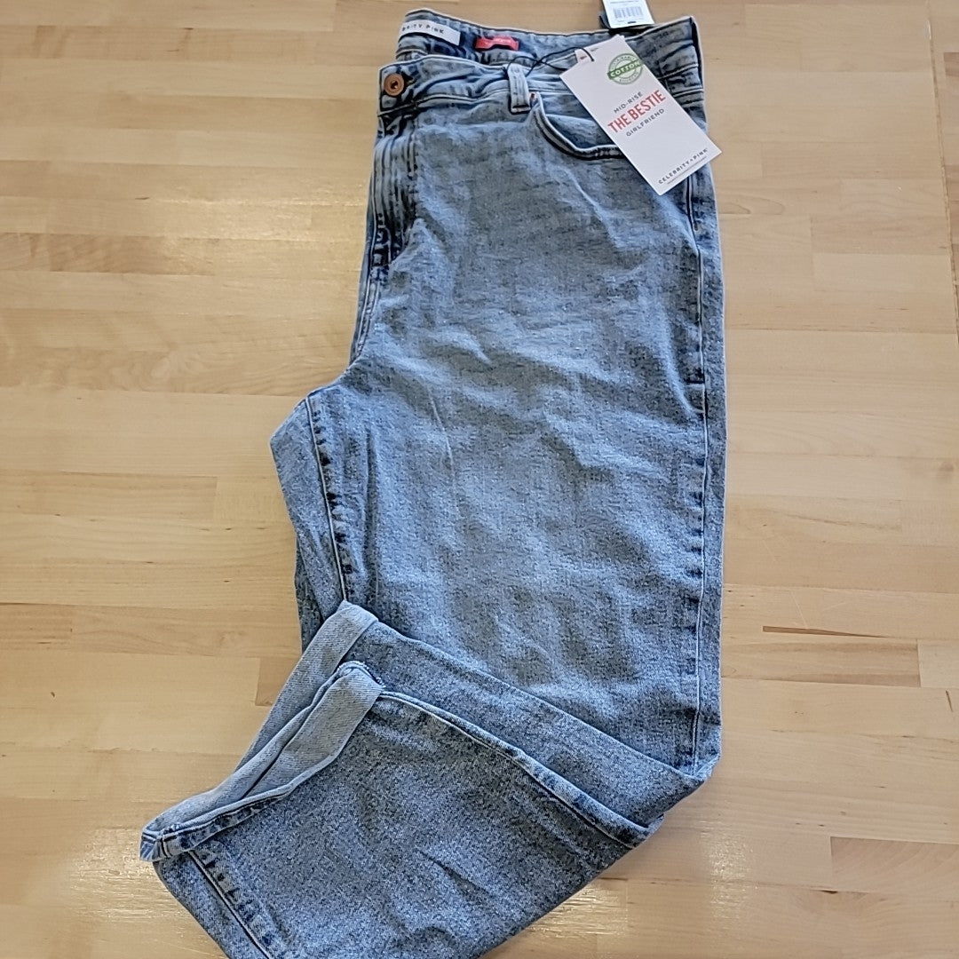 Celebrity pink Size 22 Blue Jeans Mid-Rise The Bestie Girlfriend NWT