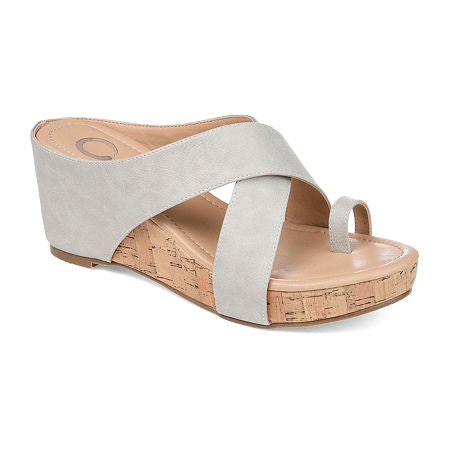 Journee Shoe Size 6.5 Silver Sandals