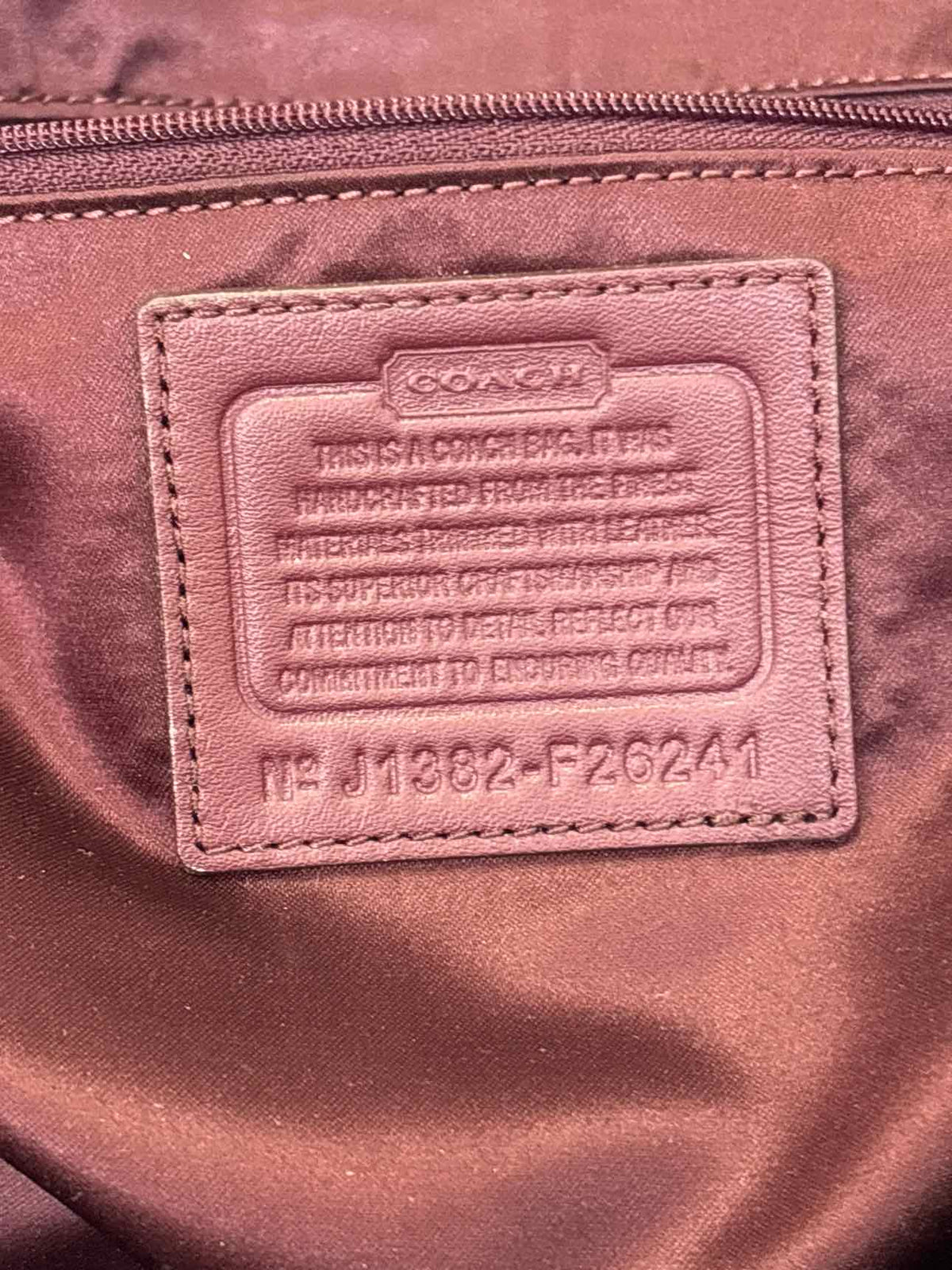 Coach Maroon Purse