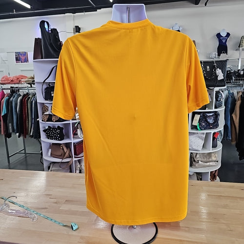 Adidas Size M Yellow Preloved MENS Short Sleeve Shirt
