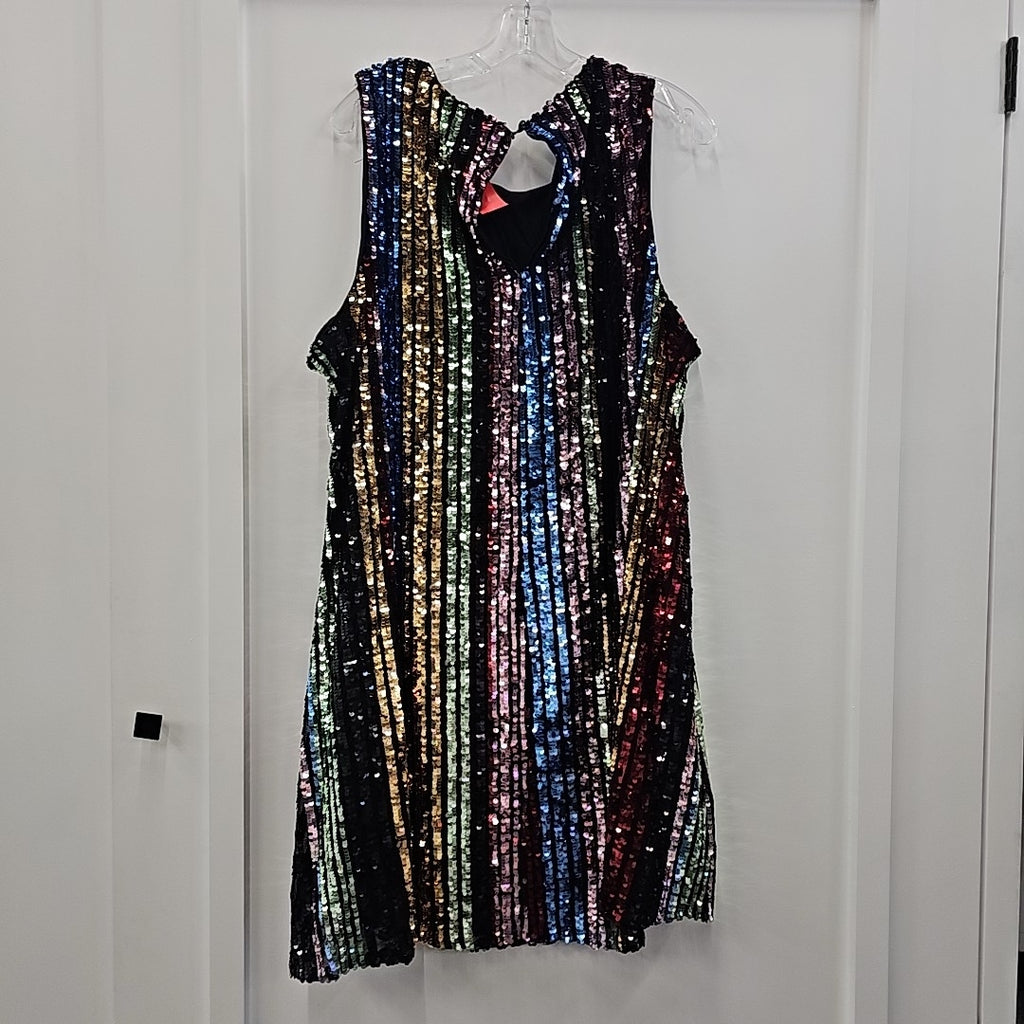 Torrid Size 3X Rainbow Sequined Preloved Dress
