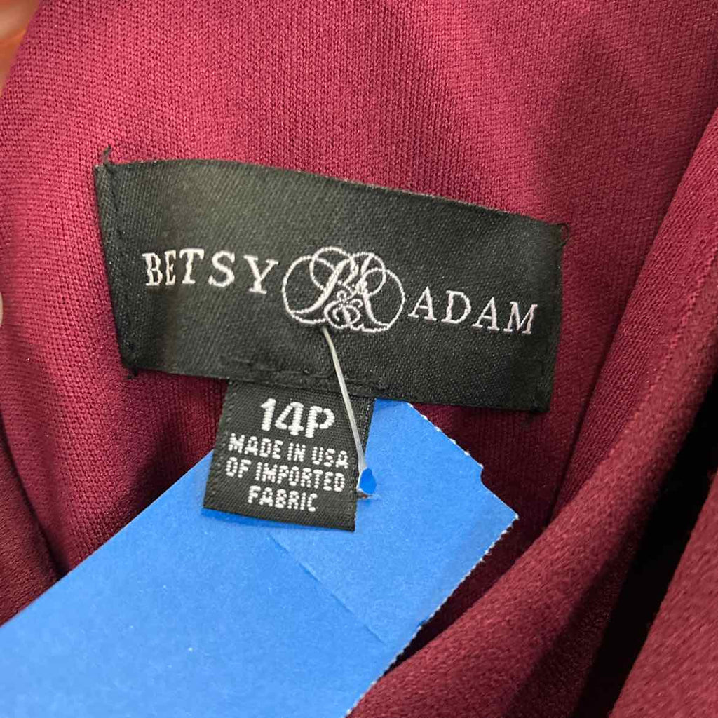 Betsy Adam Size 14P Burgandy Preloved Dress