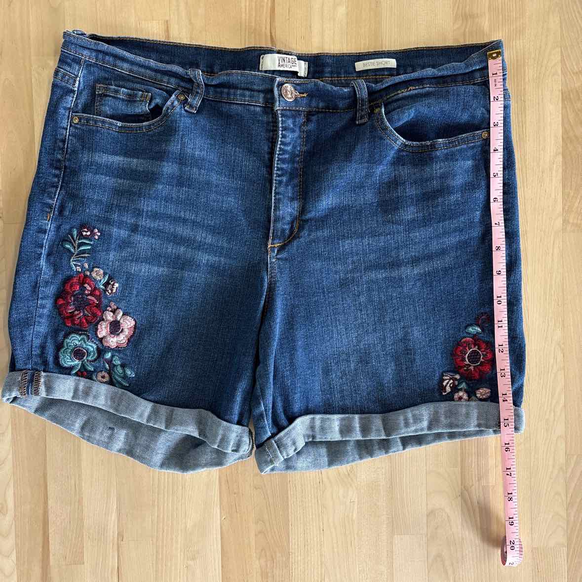 Vintage America Size 14 Blue Shorts