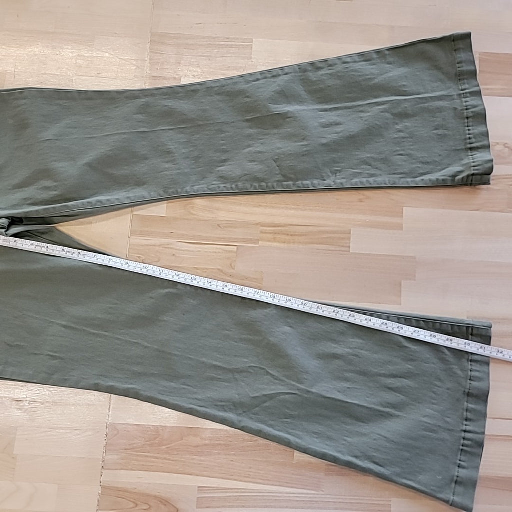 Rewash Size 5 Comfort Stretch High Rise Flare Green Jeans