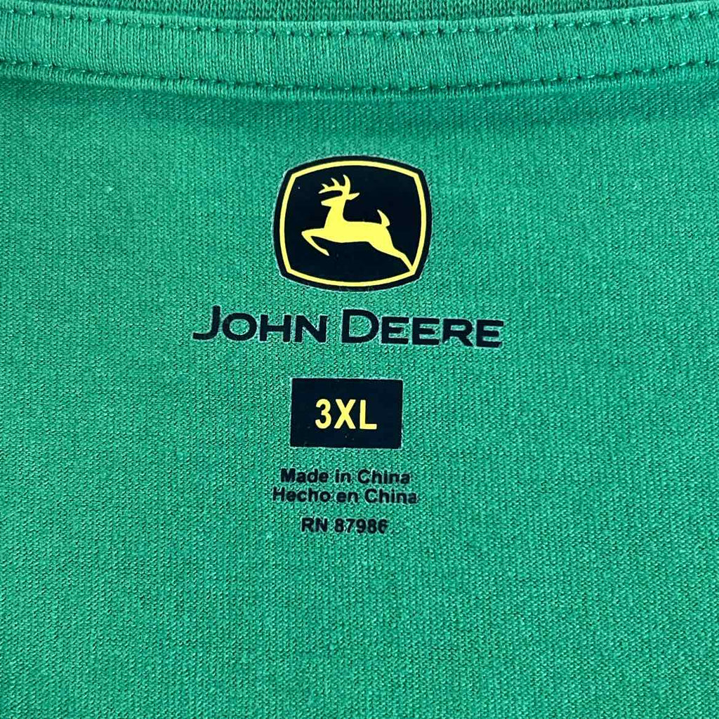 John Deer Size 3XLT Green Preloved MENS Long Sleeve Shirt