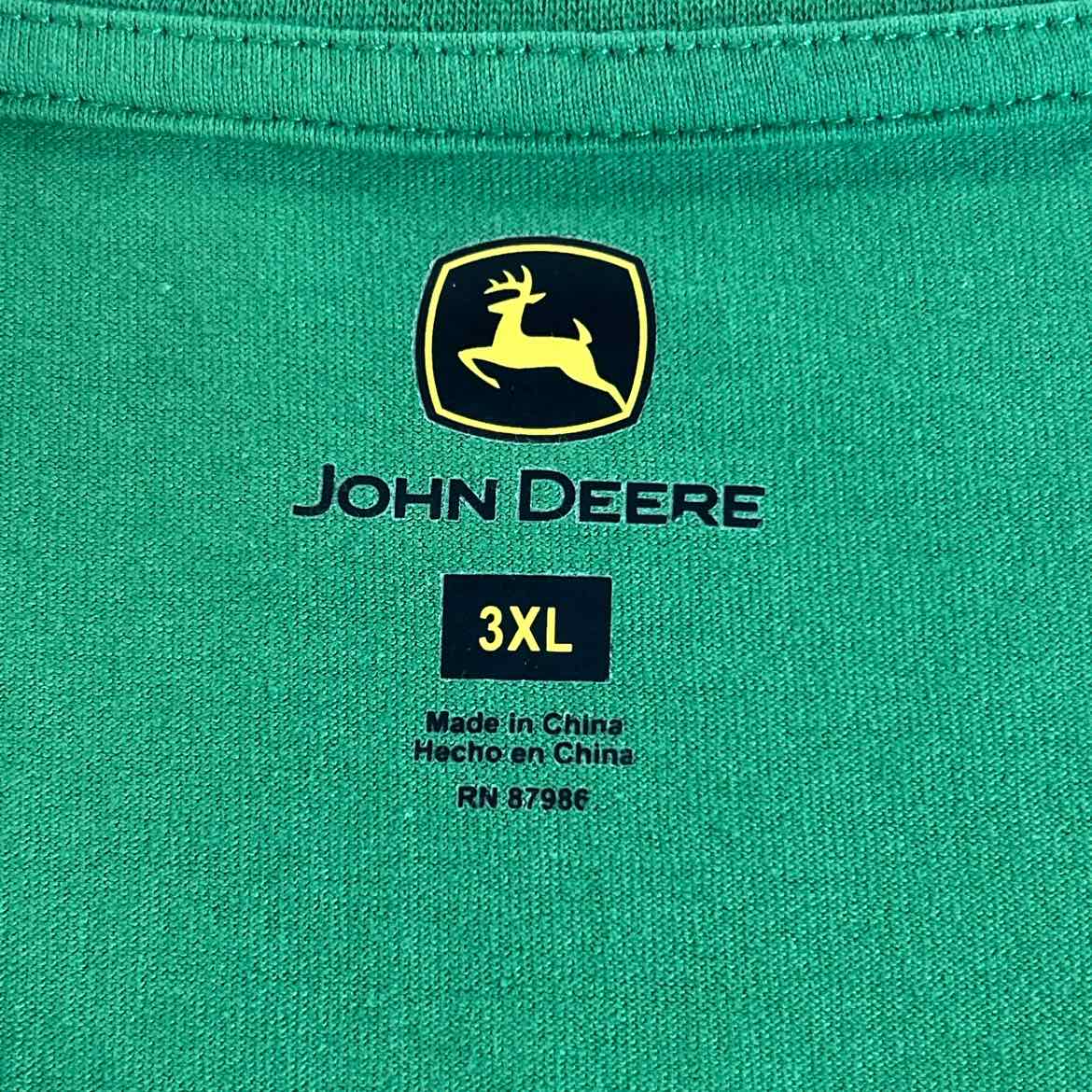 John Deer Size 3XLT Green Preloved MENS Long Sleeve Shirt