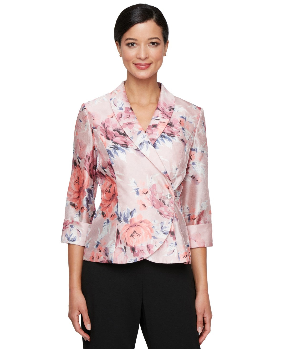 Alex Evenings Size S Pink New Blouse LS