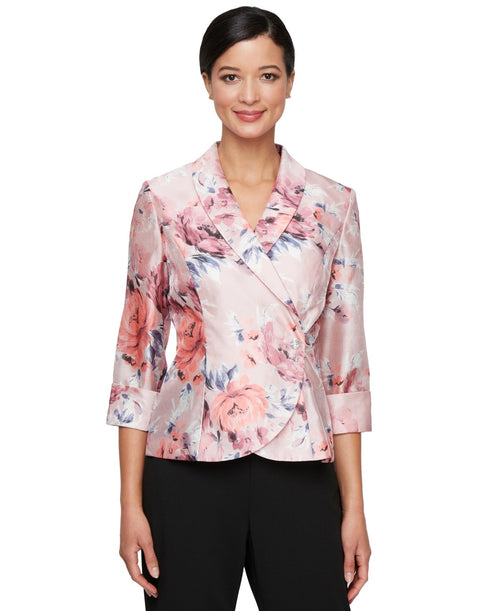 Alex Evenings Size S Pink New Blouse LS