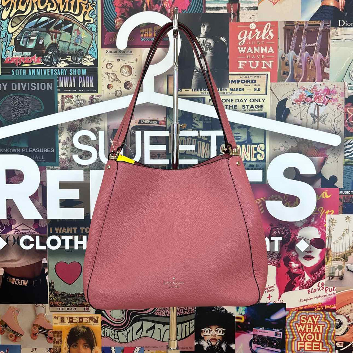 Kate Spade Pink Pebbled Leather Preloved Handbag