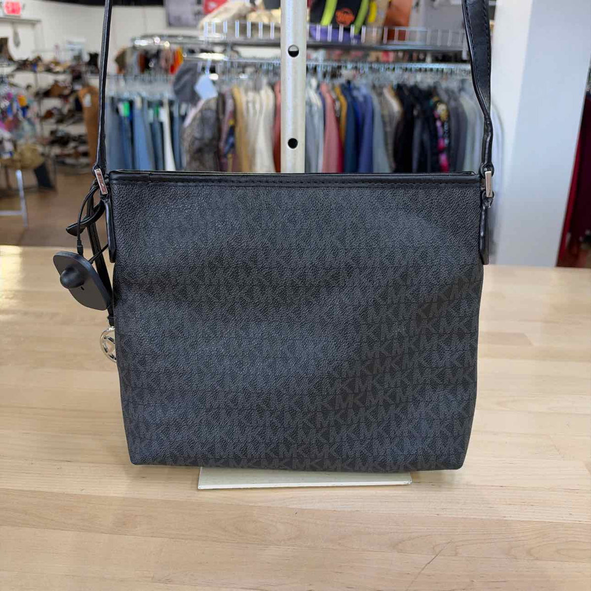 Michael Kors Black Square Leather Crossbody