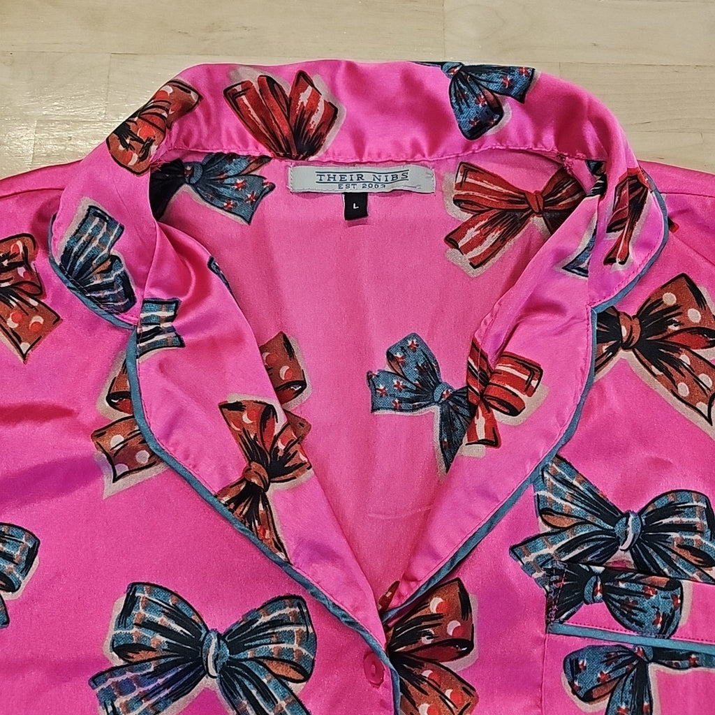 Their Nibs Size L Pink Satin 2 pc sets