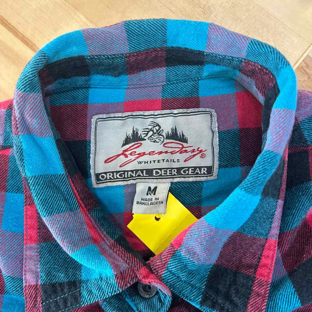 Legendary Whitetails Size M Blue Red Preloved Flannel