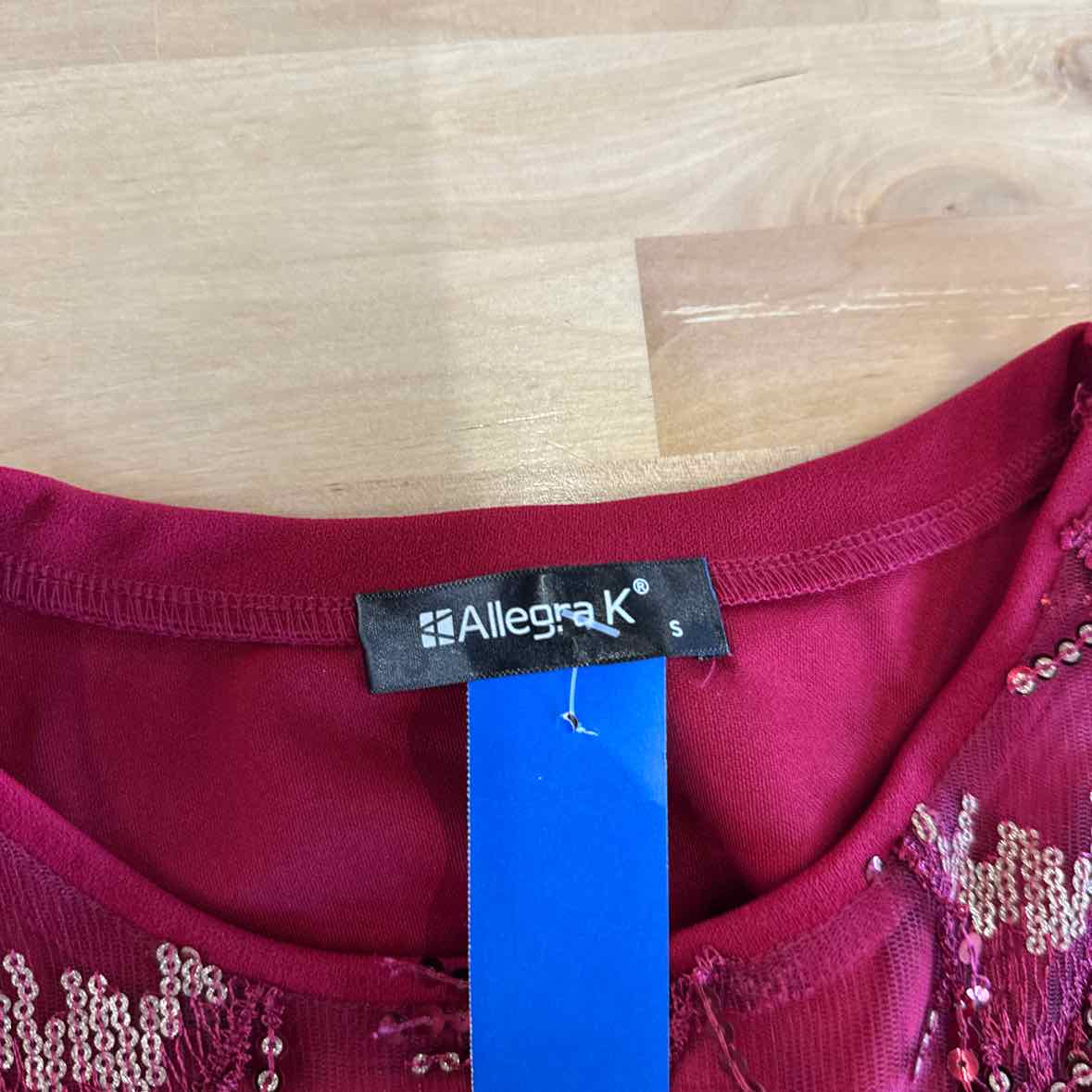Allegra K Size S Red Crop Top