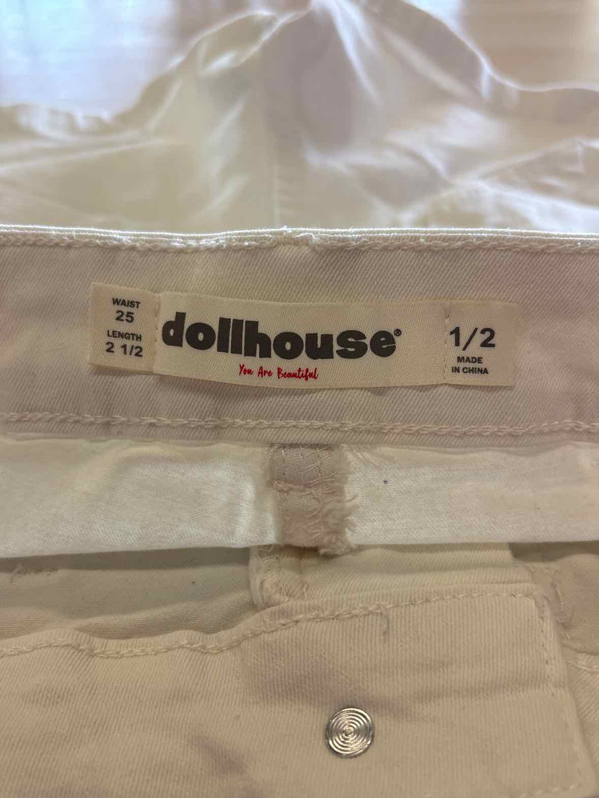 dollhouse Women Size 25 Cream Denim Preloved Shorts