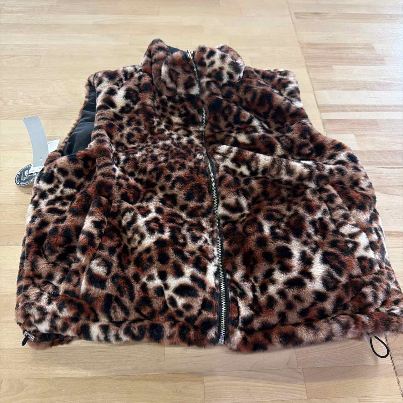 Planet Heart Juniors' Reversible Faux-Fur Zip-Front Vest