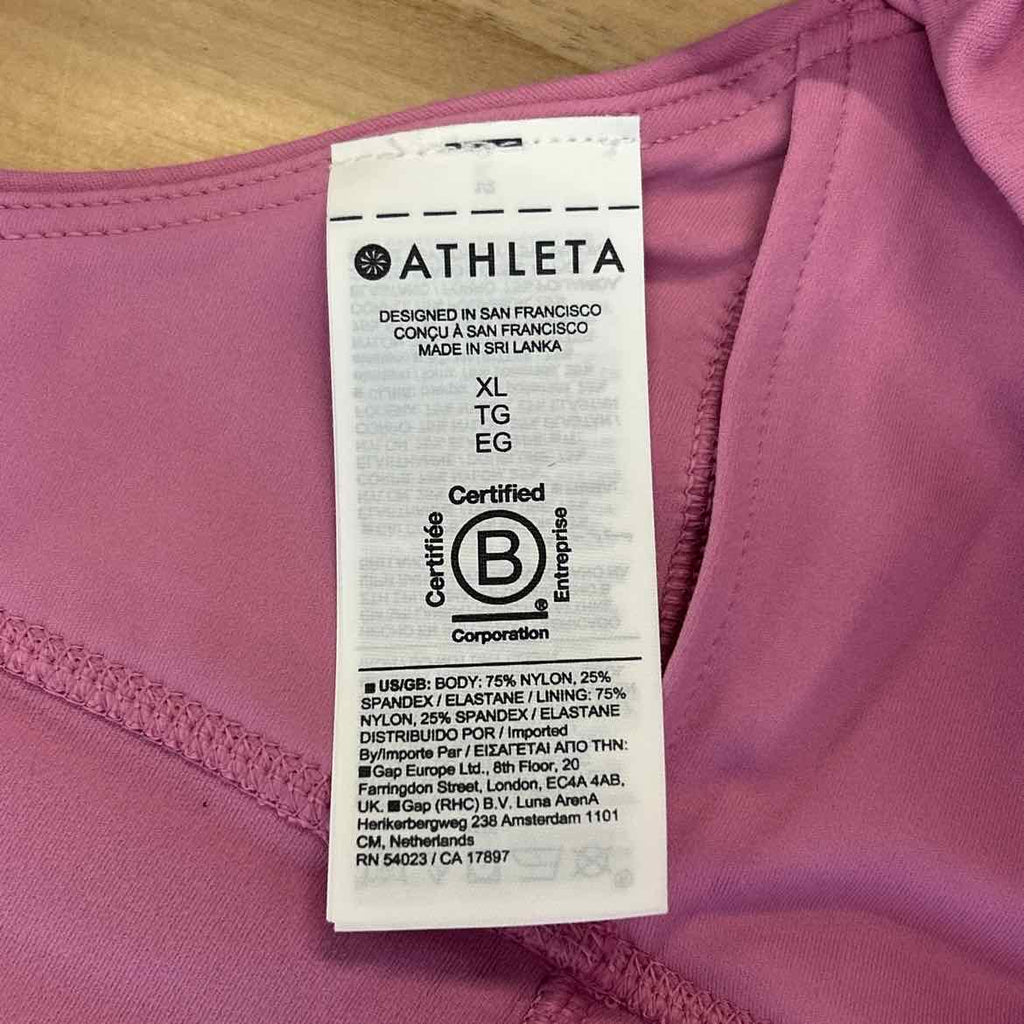 Athleta Size XL Pink Preloved Sports Bra