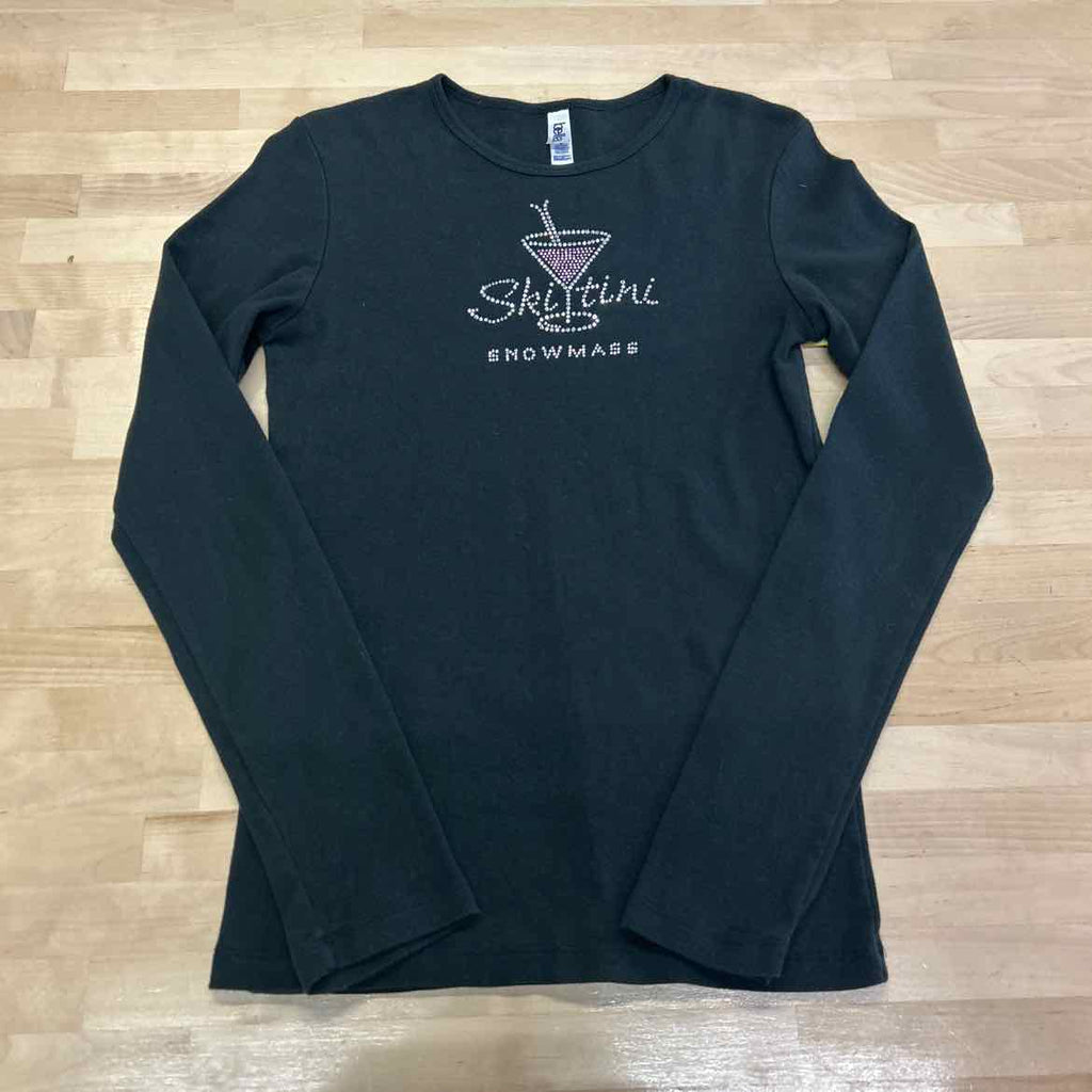 Bella Size M Black Rhinestone Longsleeve