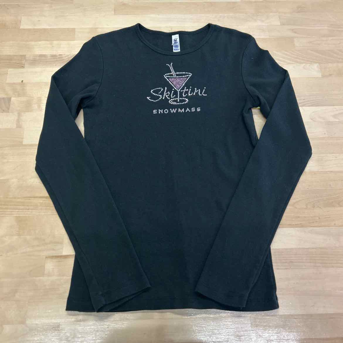 Bella Size M Black Rhinestone Longsleeve