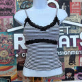 Just Polly Size XS Black White New Tank