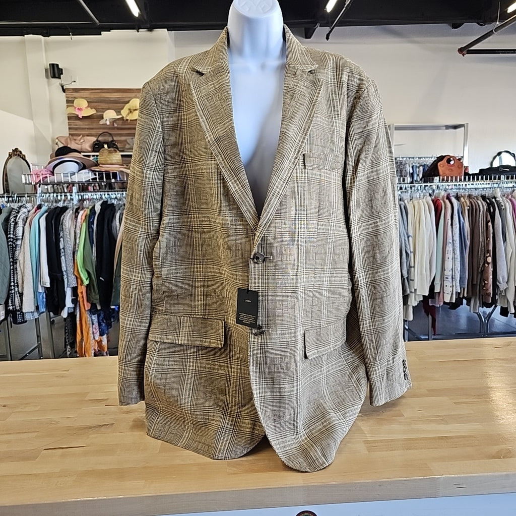 Club Room Size L Tan Blazer