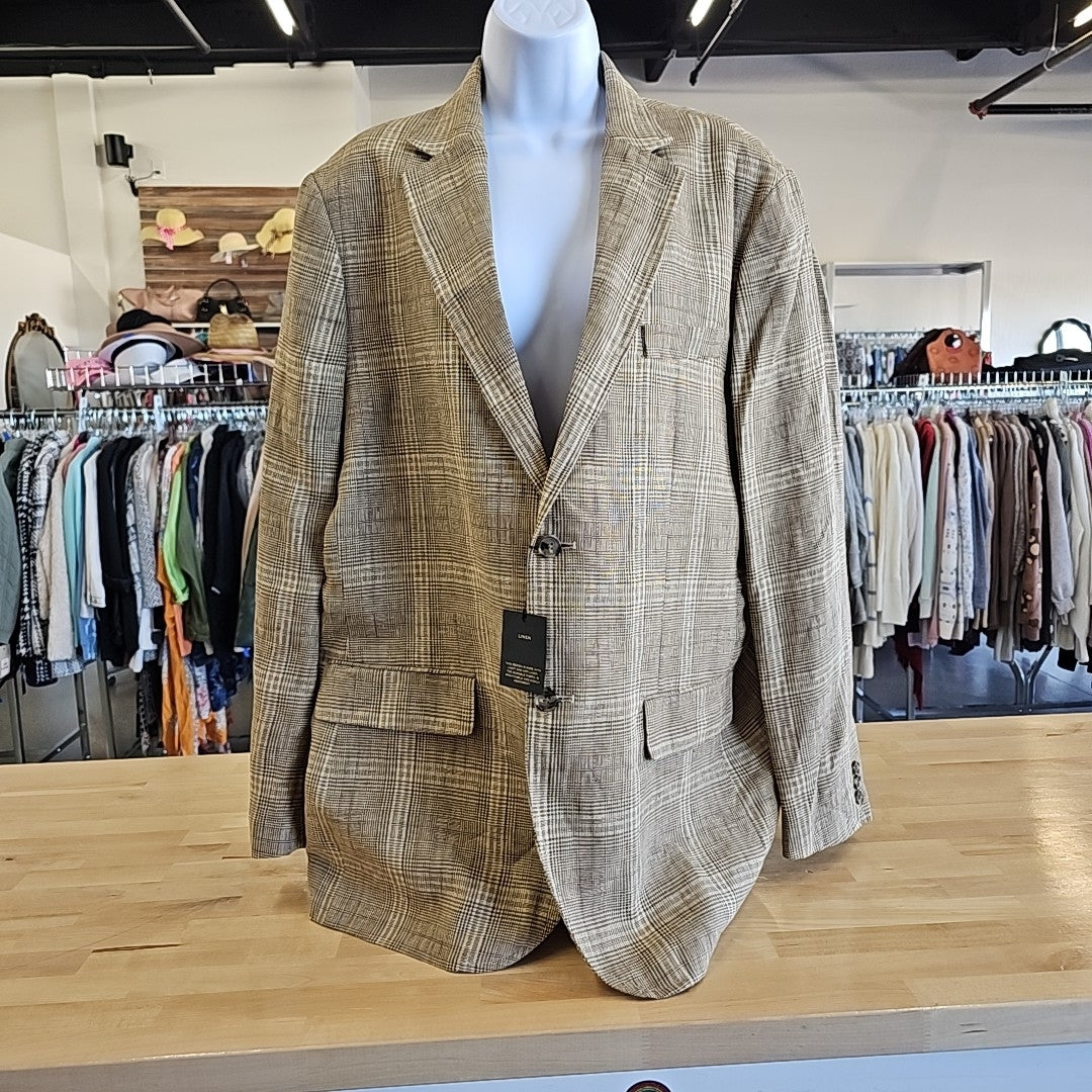 Club Room Size L Tan Blazer