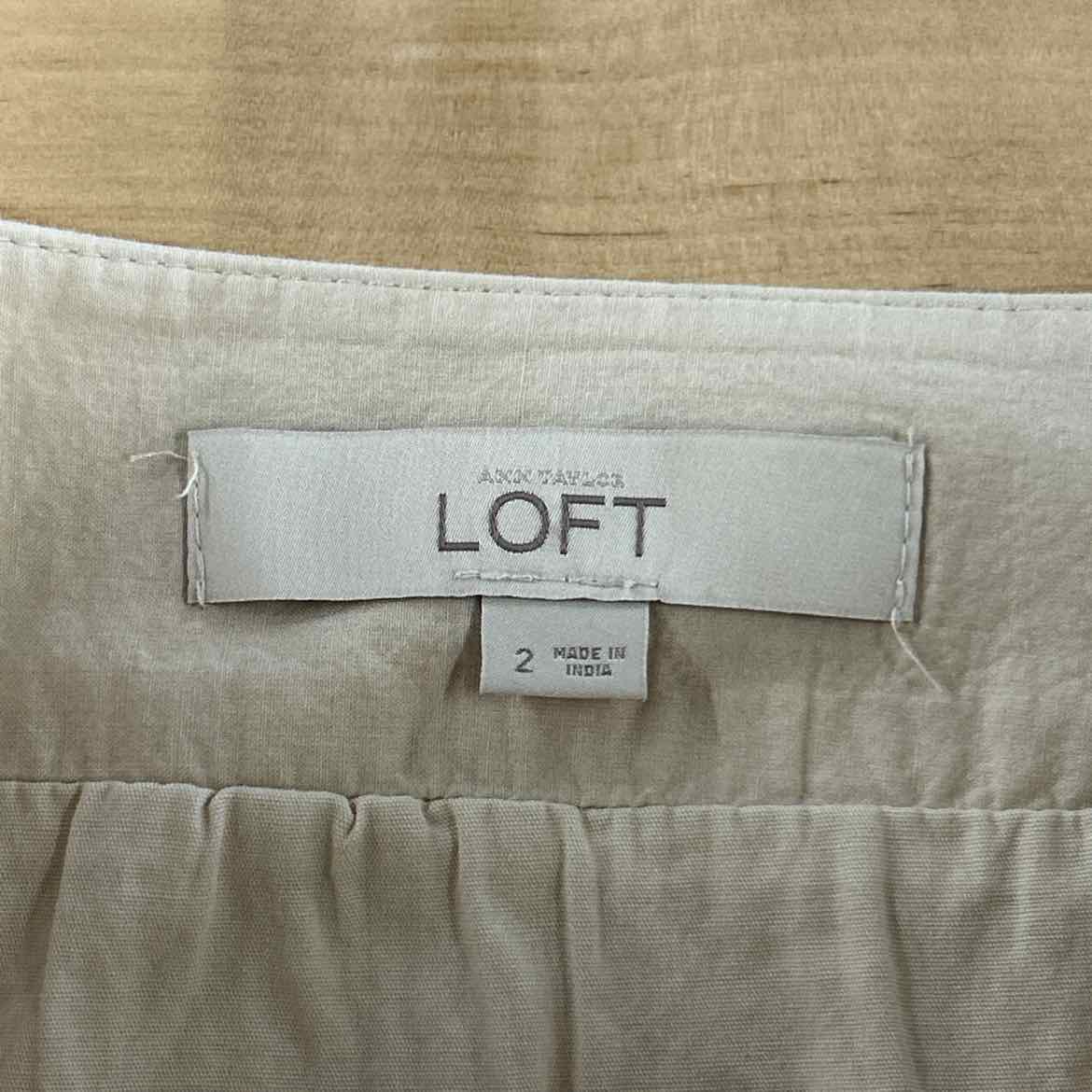 Loft Size M Tan Preloved Skirt