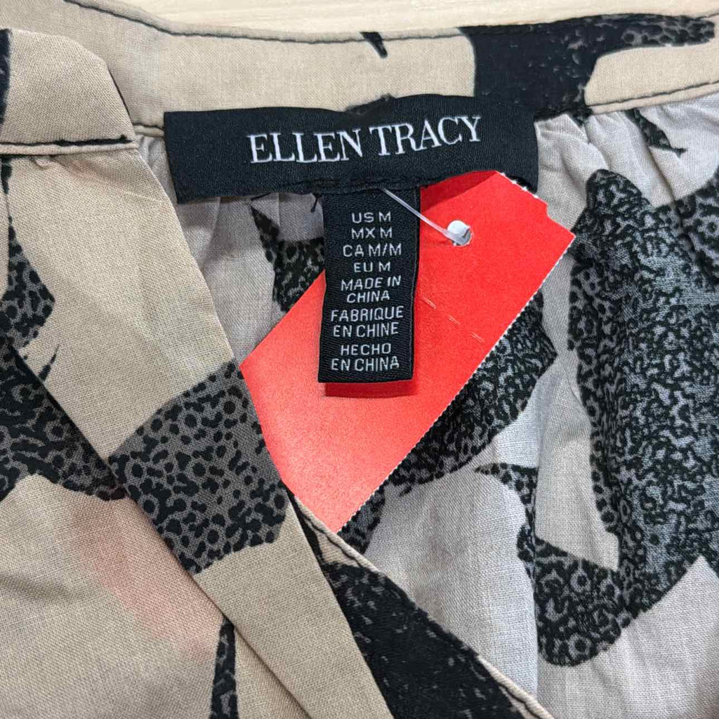 Ellen Tracy Women's Balloon Sleeve Cropped Top