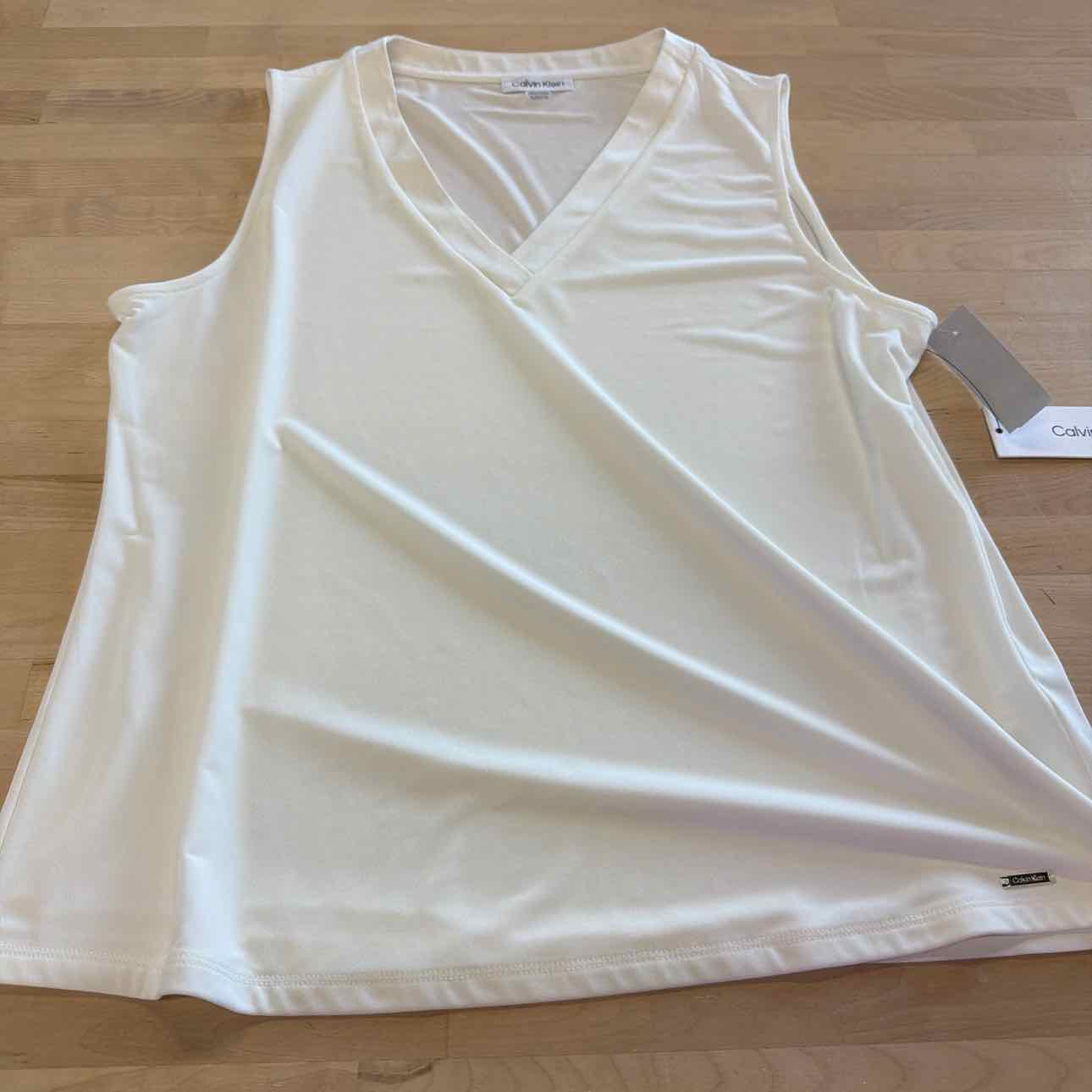 Calvin Klein Size XL White New Sleeveless